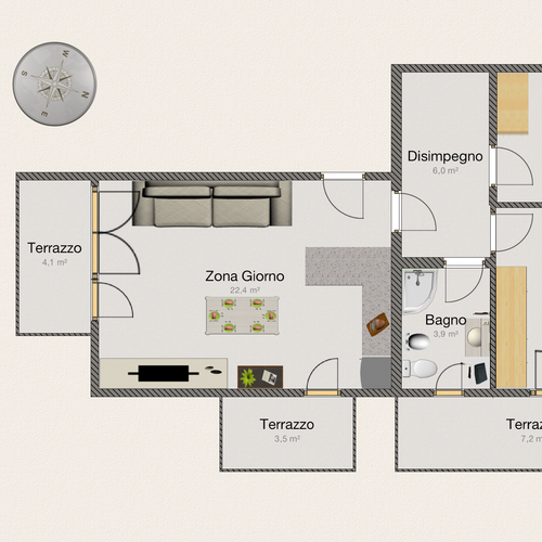 Apartment 1st or 2nd floor