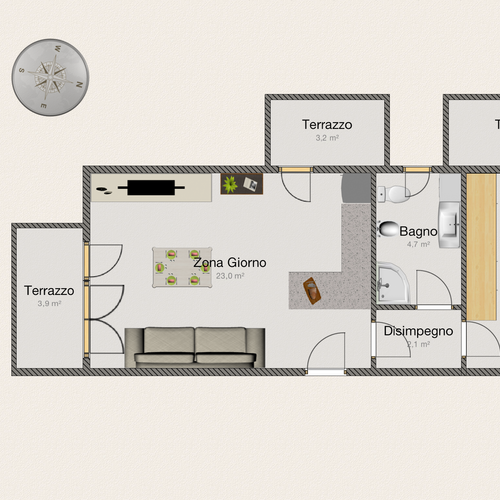 Apartment 1st or 2nd floor